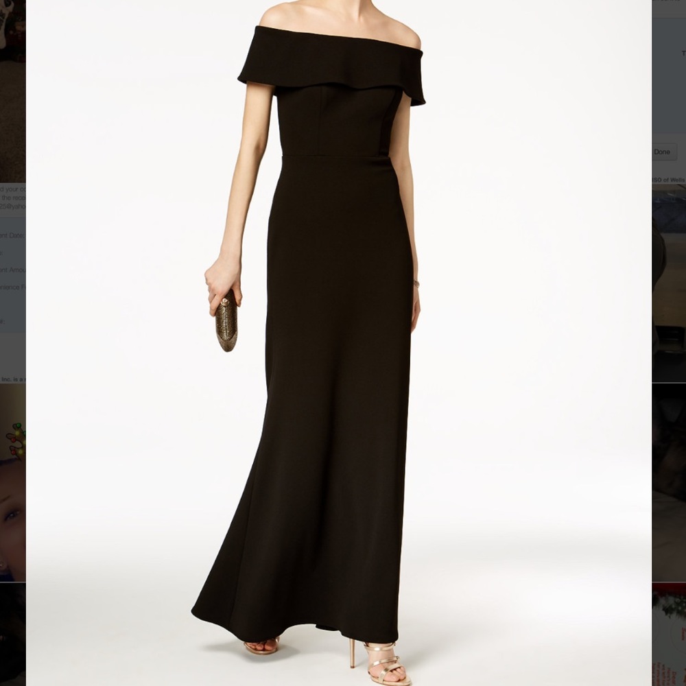 Black Evening Gown- Dress-Formal